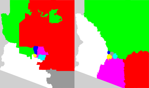 Arizona current and proposed districting