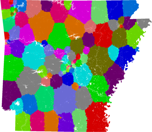 Arkansas House of Representatives congressional district map, current