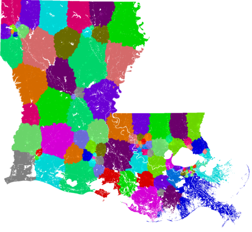 Louisiana House of Representatives congressional district map, current