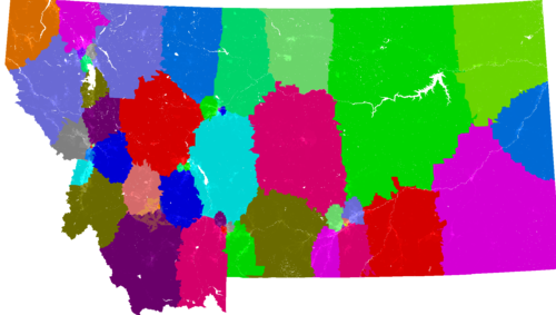 Montana Senate congressional district map, current
