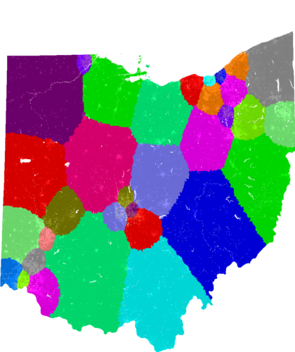 Ohio Senate congressional district map, current