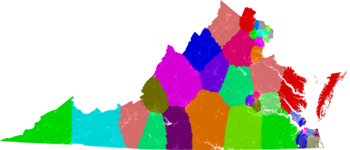 Virginia Senate congressional district map, current