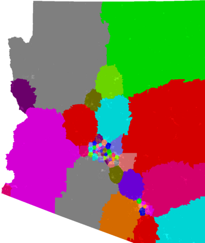 Arizona House of Representatives congressional district map, current