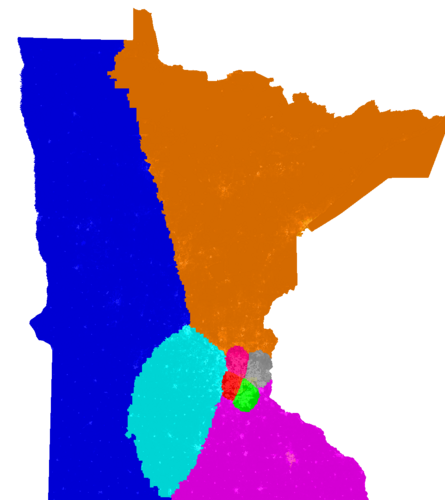 Minnesota Congress congressional district map, current