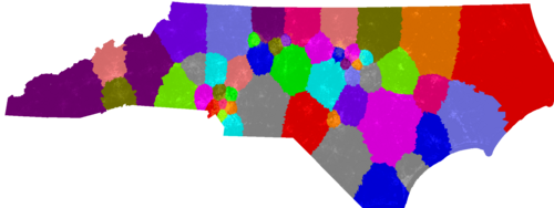 North Carolina Senate congressional district map, current