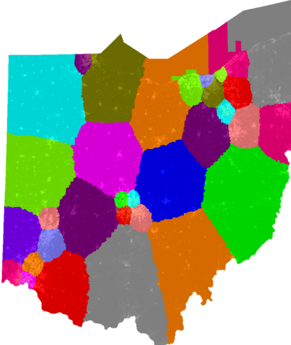 Ohio Senate congressional district map, current