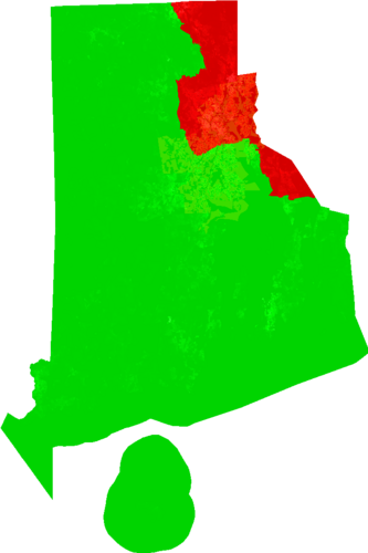Rhode Island Congress congressional district map, current