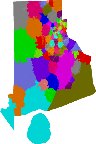 Rhode Island House of Representatives congressional district map, current