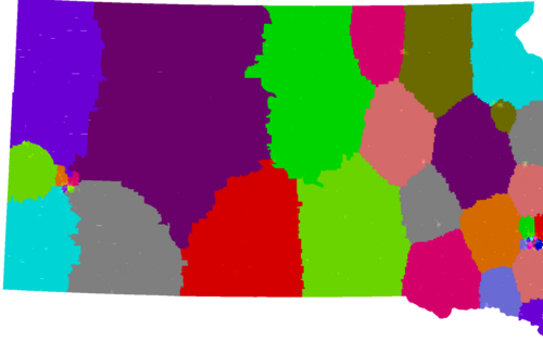 South Dakota Senate congressional district map, current