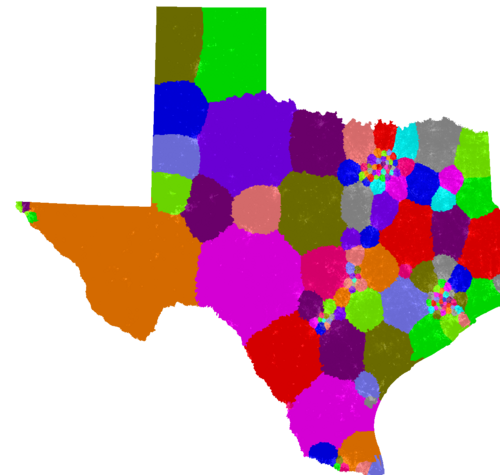 Texas House of Representatives congressional district map, current