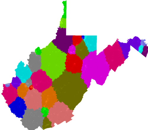 West Virginia Senate congressional district map, current